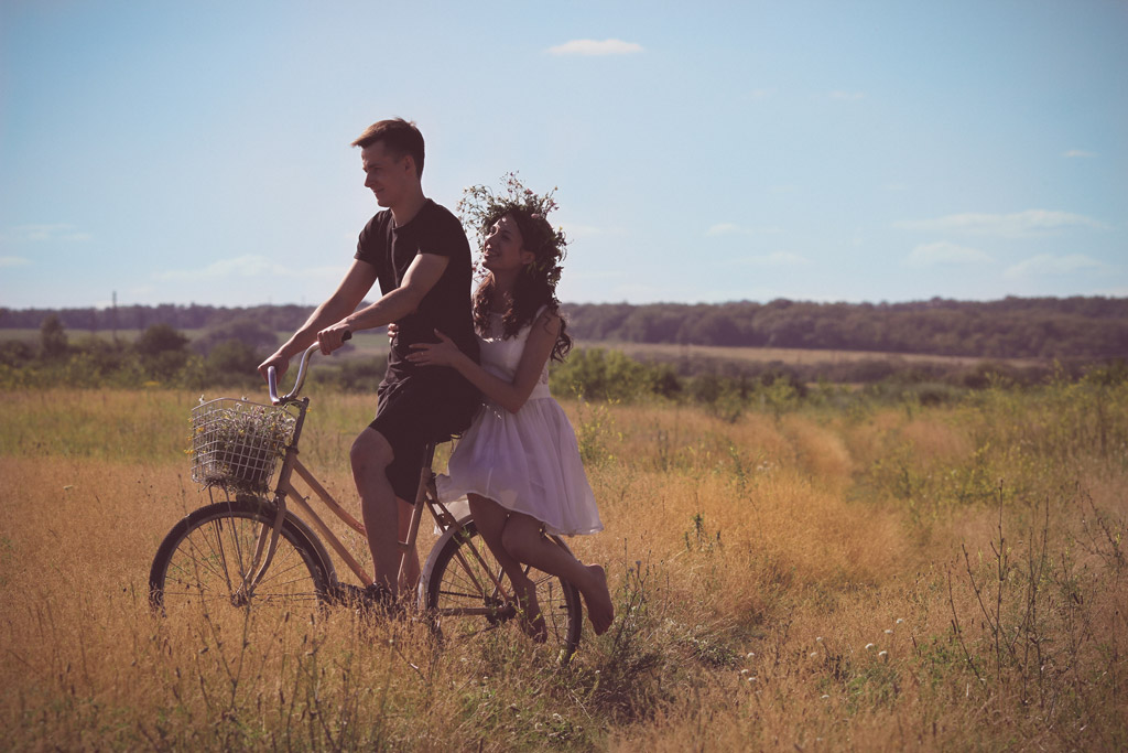 Couple Riding Bike